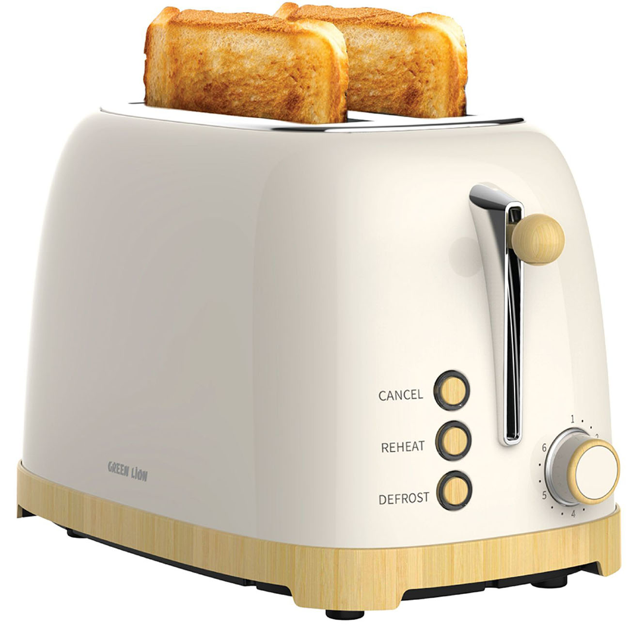 Green Electric Toaster / 6 Toasting Settings / Holds 2 Slices / Elegant Classic Design