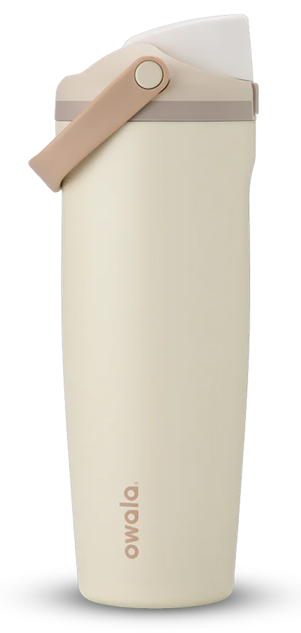 Owala FreeSip Sway Bottle / 30oz Capacity / Keeps Drinks Cold for 24 Hours / Lightly Toasted