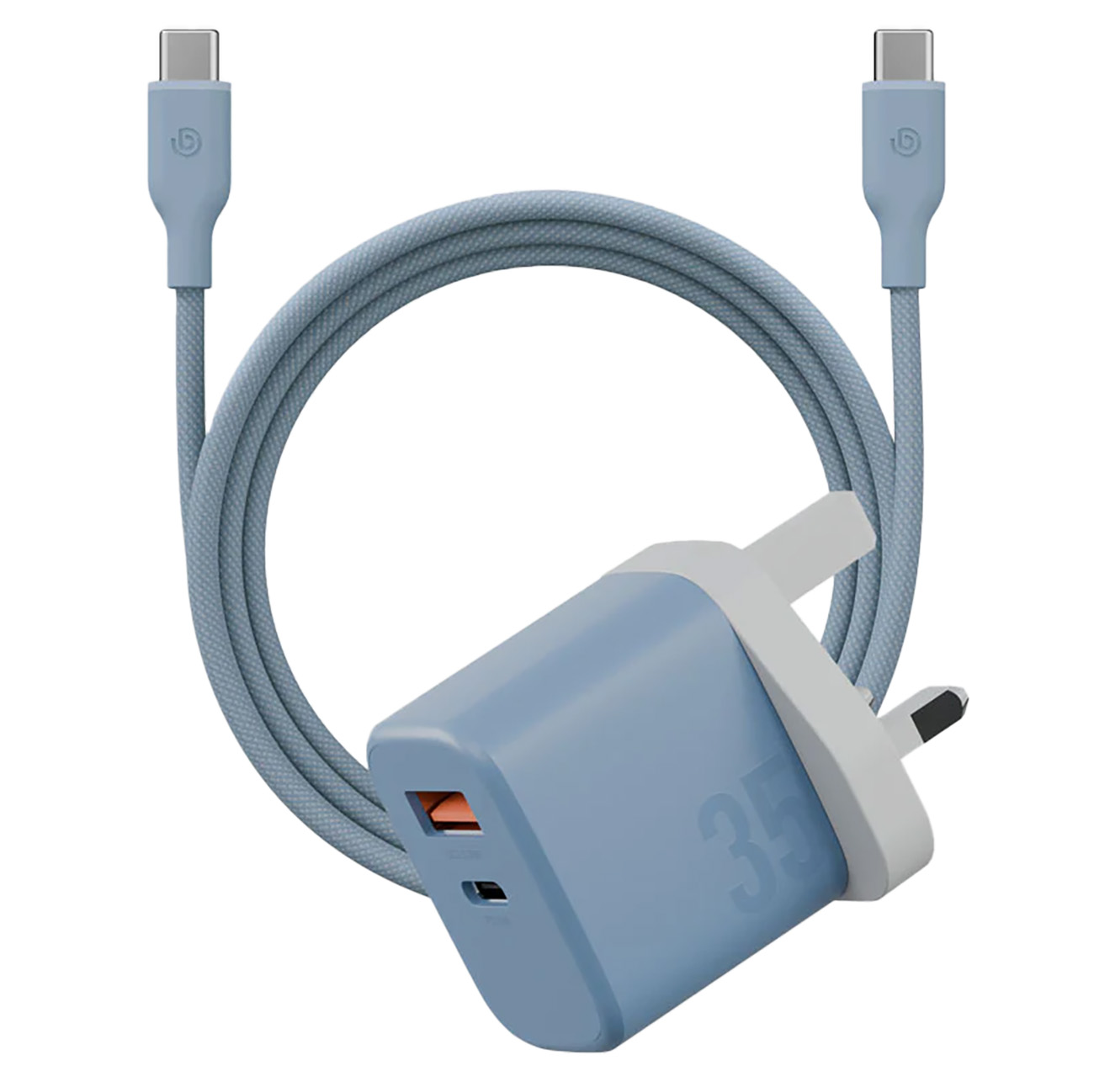 Bazic Velox Kit Charger / Type-C & USB Ports / 35W Power / With 60W Type-C Cable / Blue