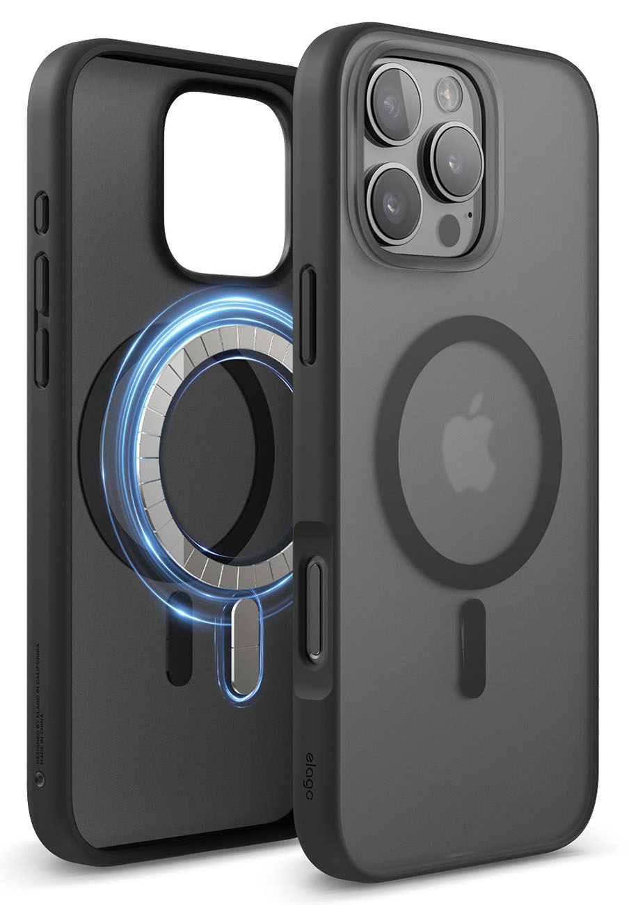 Elago Hybrid Case for iPhone 16 Pro Max / Support MagSafe / Drop Resistant / Clear Black