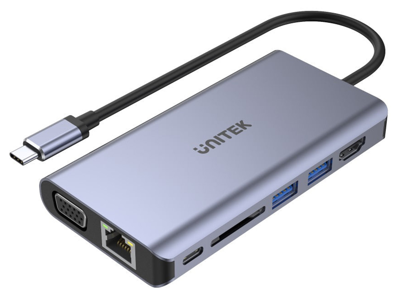 Unitek uHUB Type-C Adapter / With 8 Different Ports / 4K Resolution / 100W Power