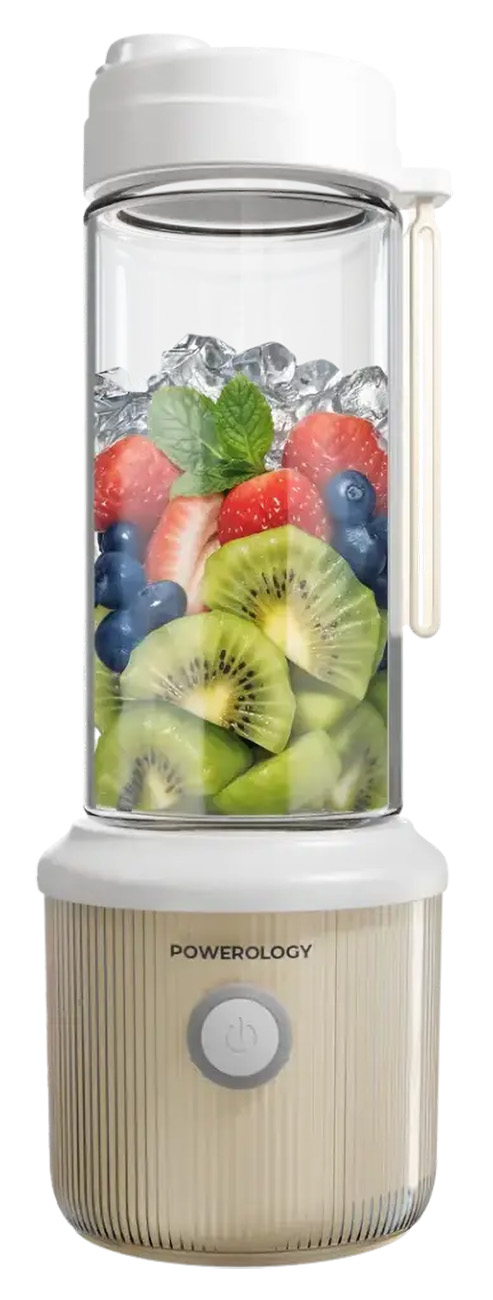 Powerology Portable Blender / Battery Operated / 450ml Capacity / White
