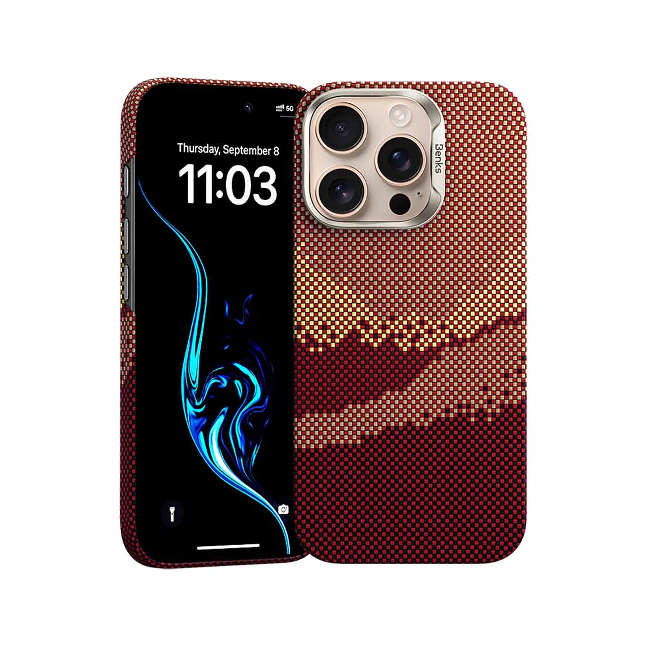 Benks Case for iPhone 16 Pro / Kevlar Fiber / Slim & Lightweight / MagSafe / GoldenTide