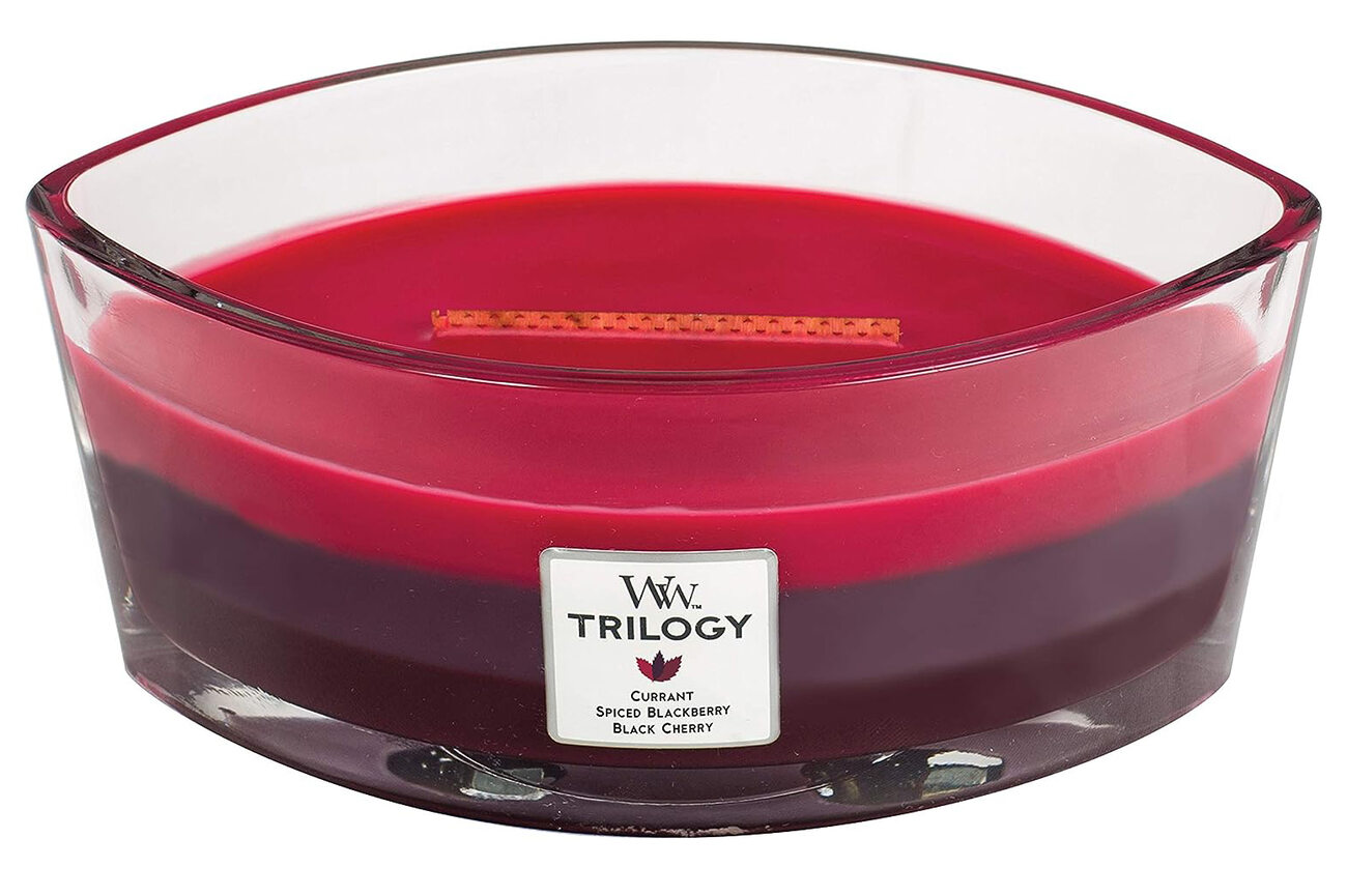 Woodwick Scented Candle / Spiced Blackberry / Large