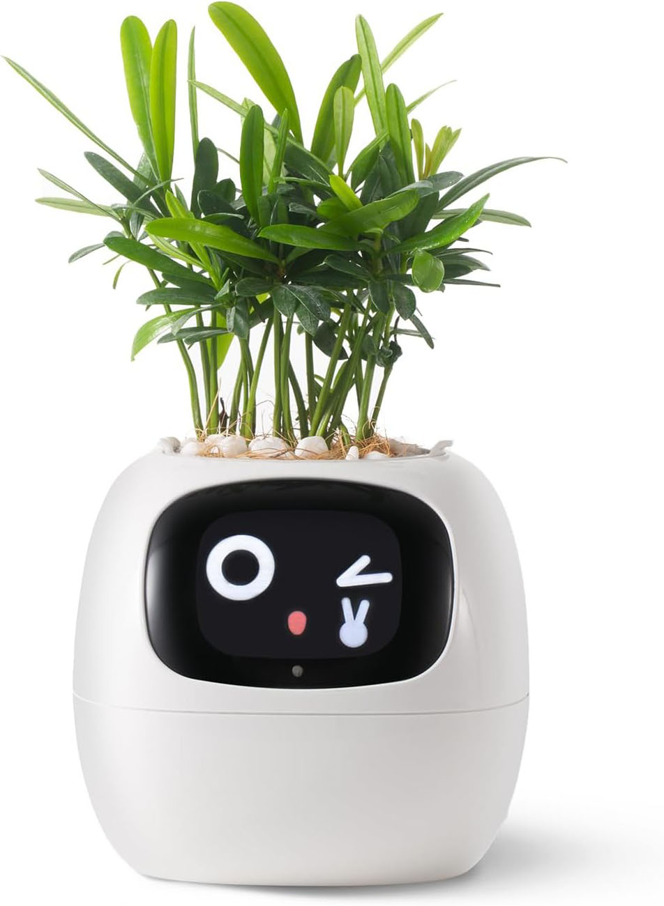 Ivy Smart Planter / 24-Hour Monitoring / Battery Powered / App Control / White
