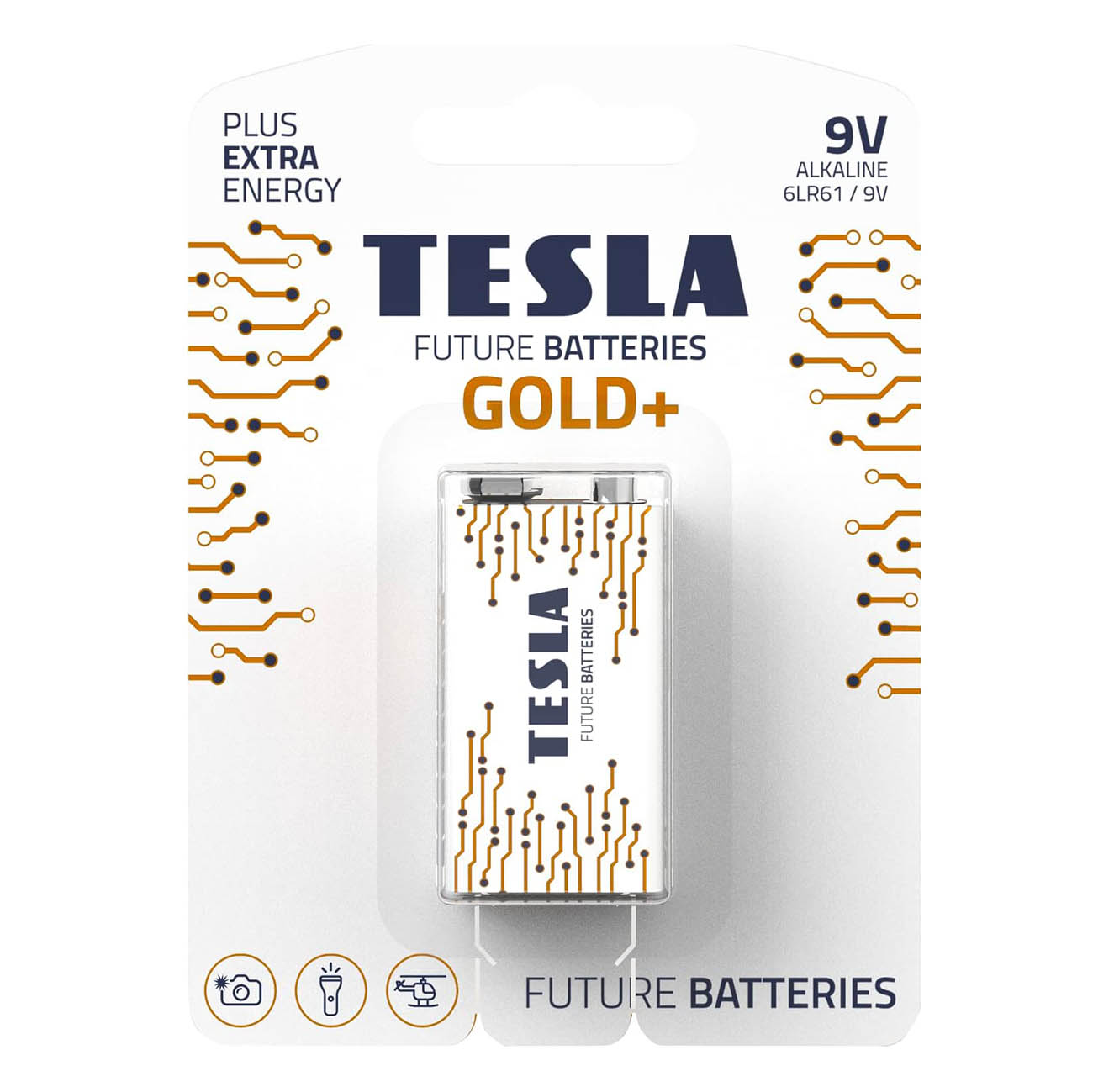 TESLA Gold+ 9V Batteries