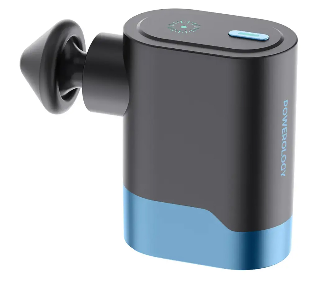 Powerology Portable Massager / Battery-Powered / With 4 Attachments / Travel-Friendly