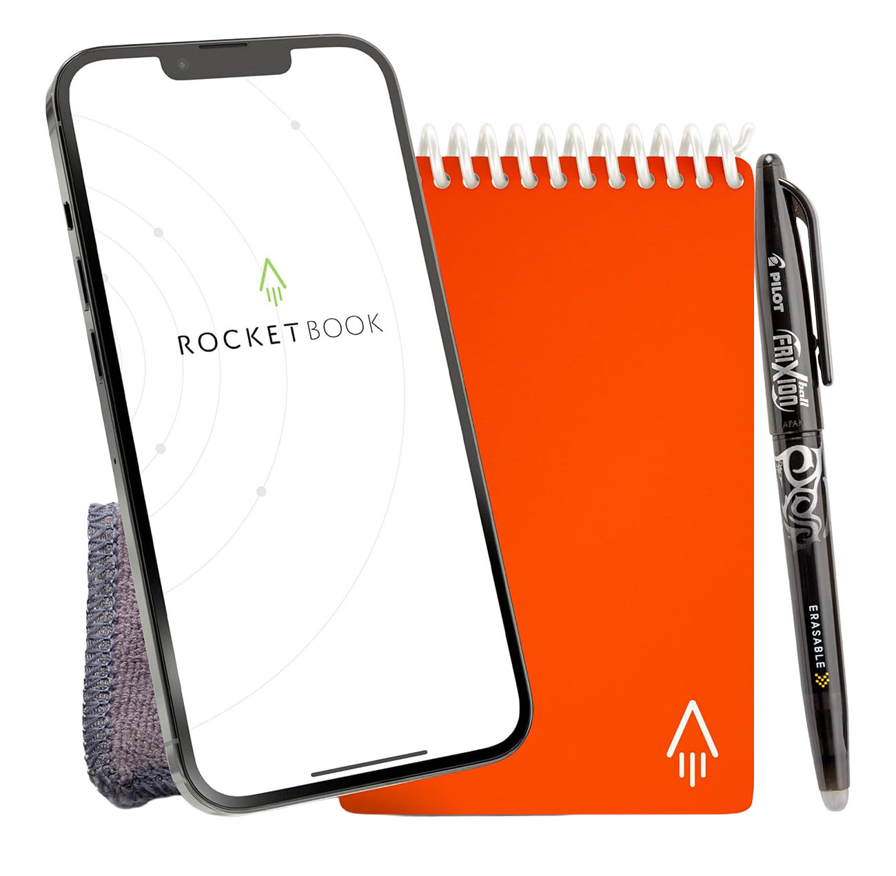 Rocketbook Core Mini Smart Notebook / Reusable / Includes Pen / Size 3.5 x 5.5 inches / Orange