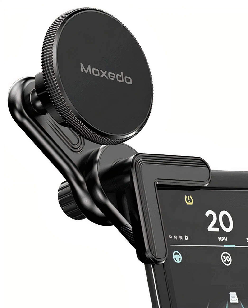 Moxedo Clip-On Magnetic Stand / Attaches to Car Screen / Support MagSafe / High Stability