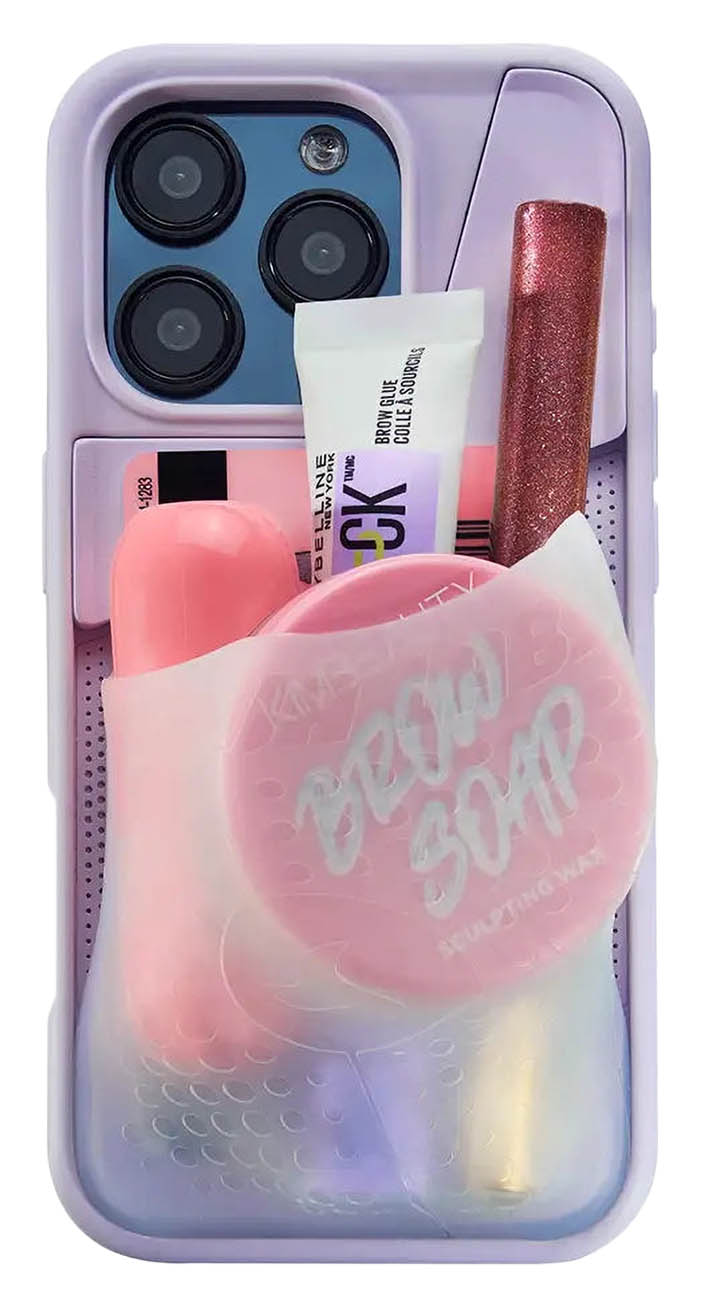 Ninja Labs Flex Pouch Case for iPhone 16 Pro / Front Flexible Pocket / Drop-Resistant / Purple