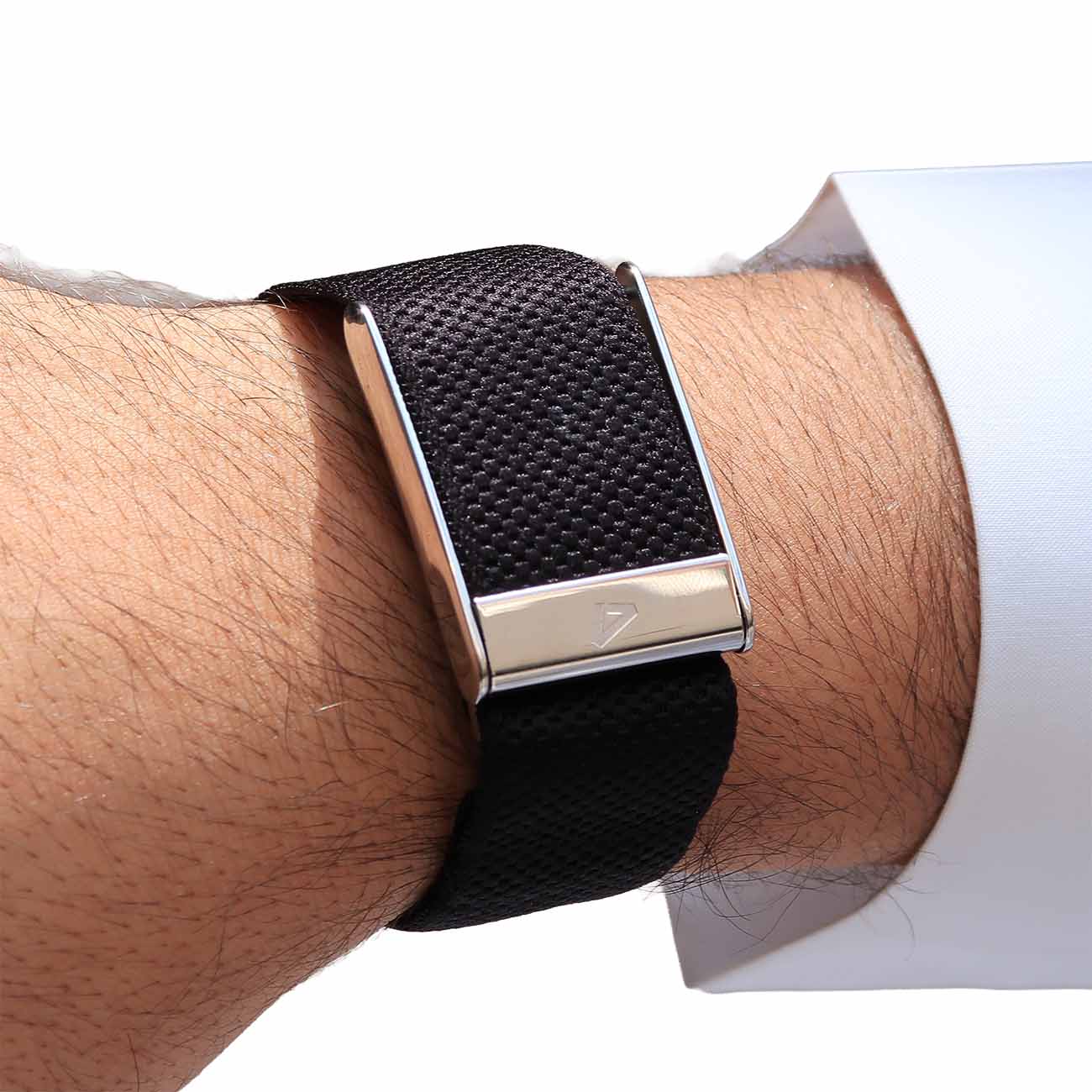 Dash Strap for Whoop 5 MG / Black with Shiny Silver Frame