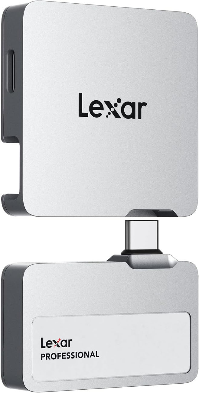 Lexar Go Portable SSD with Hub / 2 TB Capacity / USB-C Connection / Support iPhone