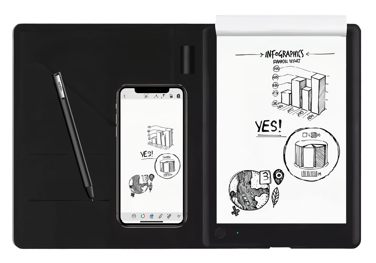 Smart Notebook Transfers Writing from Paper to Phone / Battery-Powered / Support iPhone & Android