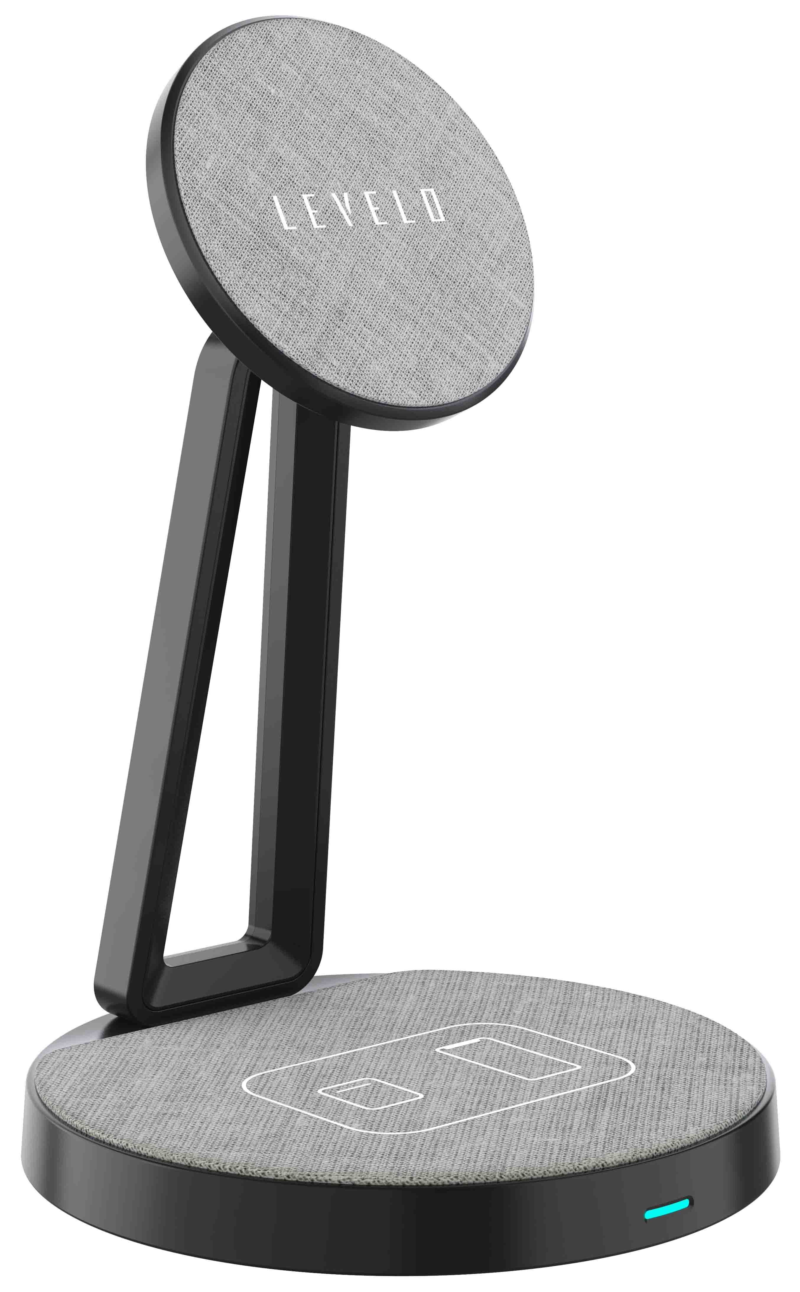 Levelo DualFlow Stand & Charger 2 in 1 / 15W Power / Supports MagSafe
