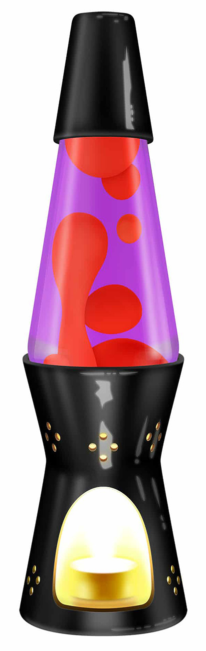 Lava Candle Lamp / Size 11.5 inch / Black