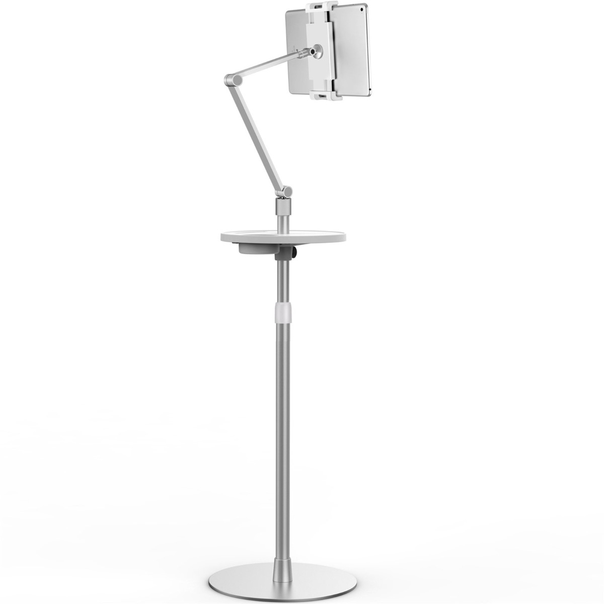 Tablet or Phone Floor Stand / Up to 11 inch / Silver