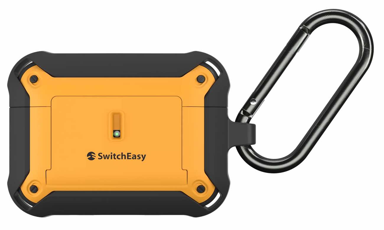 SwitchEasy Guardian Case for Apple AirPods Pro 2 / Drop-Resistant / Black & Yellow