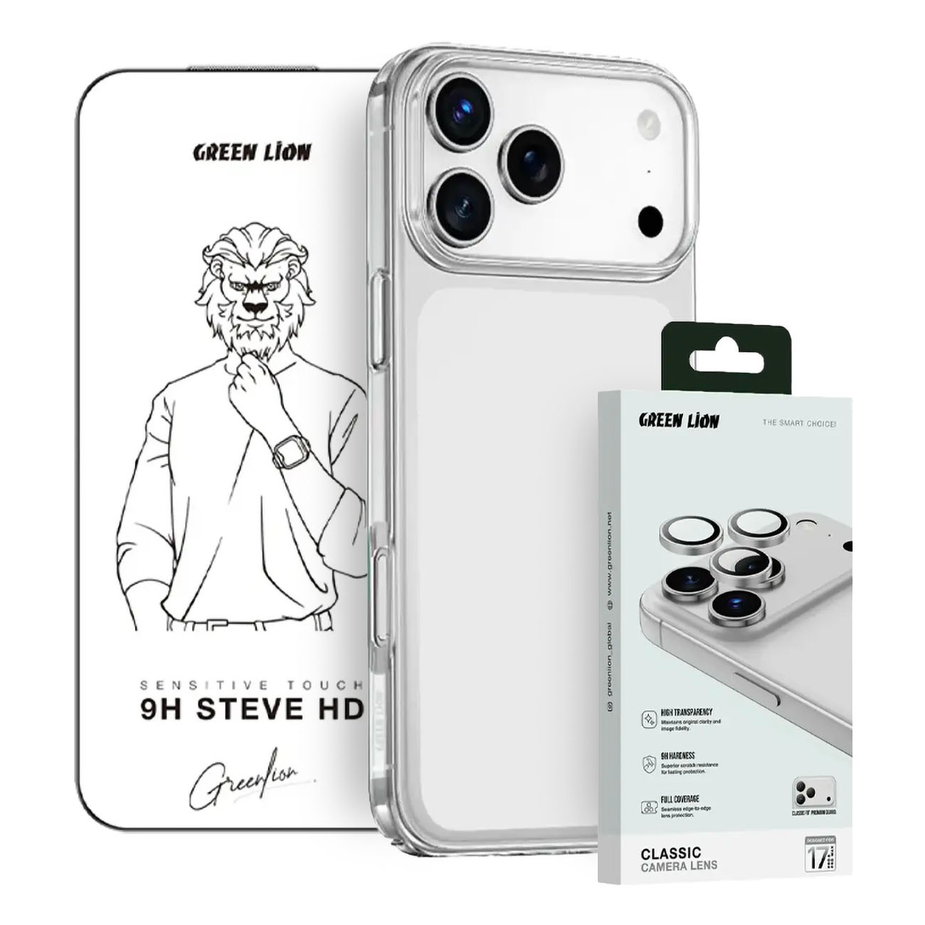 Green Protection Pack for iPhone 17 Pro / 4 in 1 / Drop & Scratch Resistant