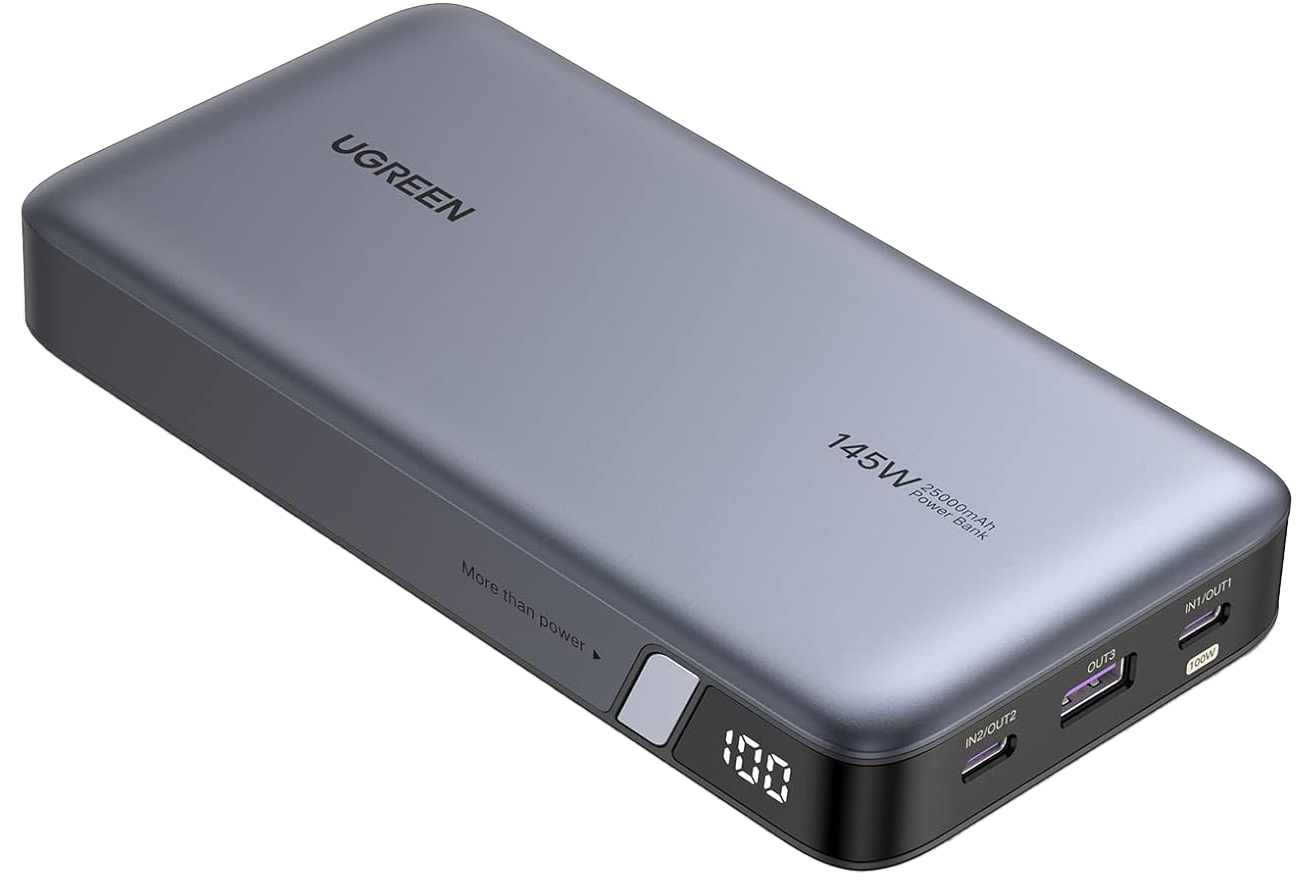 UGreen Power Bank 25000 mAh / 2 Type-C & 1 USB Ports / 145W Power
