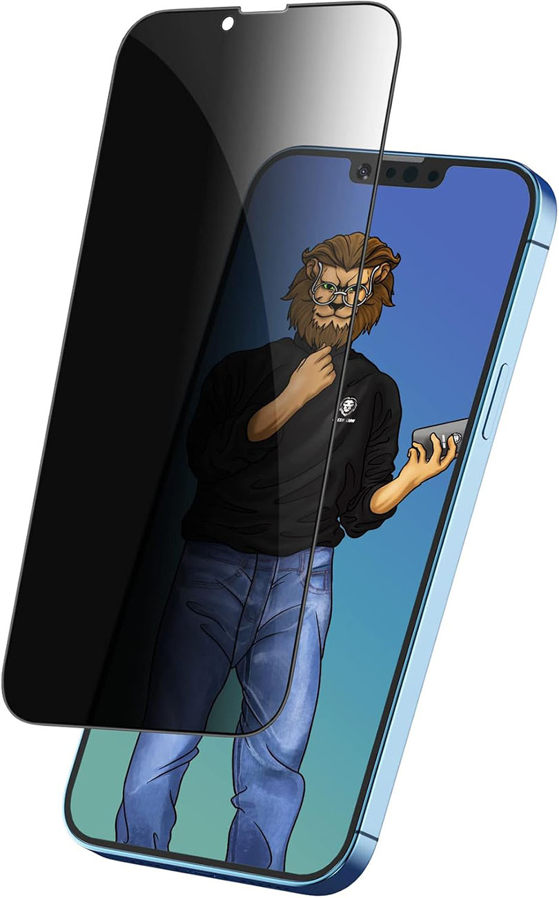 Green Steve 9H Screen Protector for iPhone 14 / Anti-Fingerprint / Privacy Glass