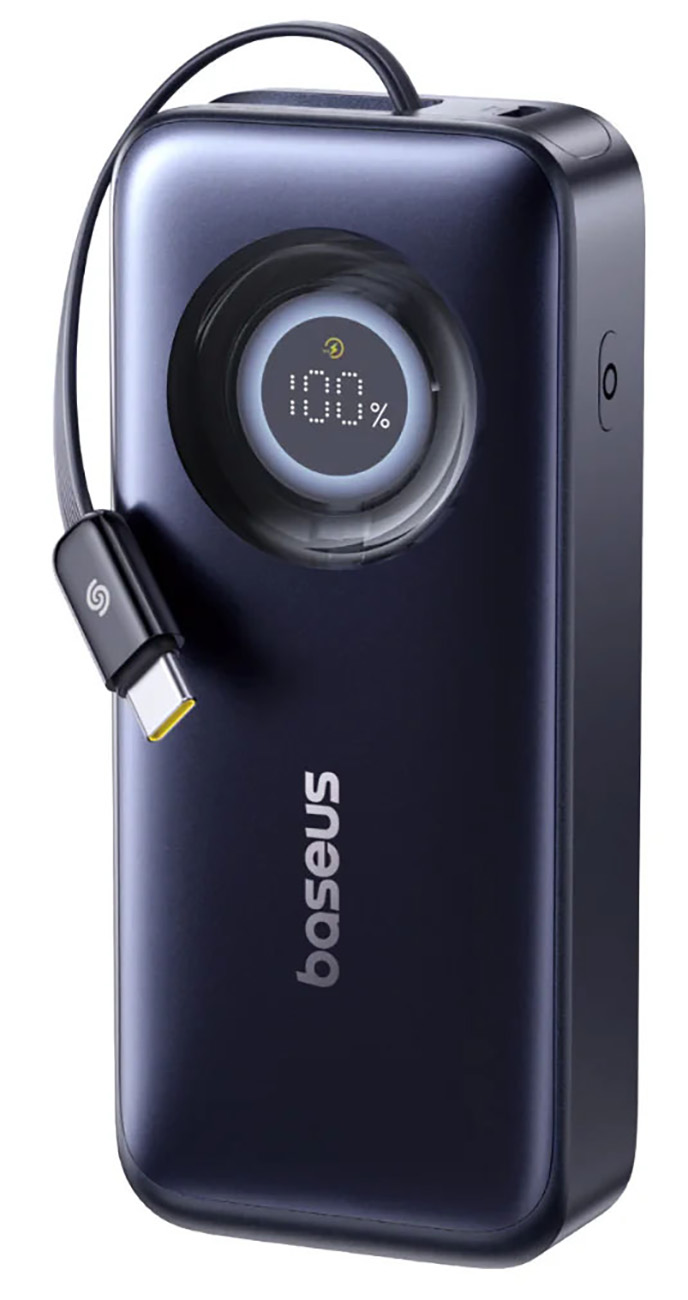 Baseus EnerCore CR11 Power Bank / 20,000mAh Capacity / Built-in Type-C Cable