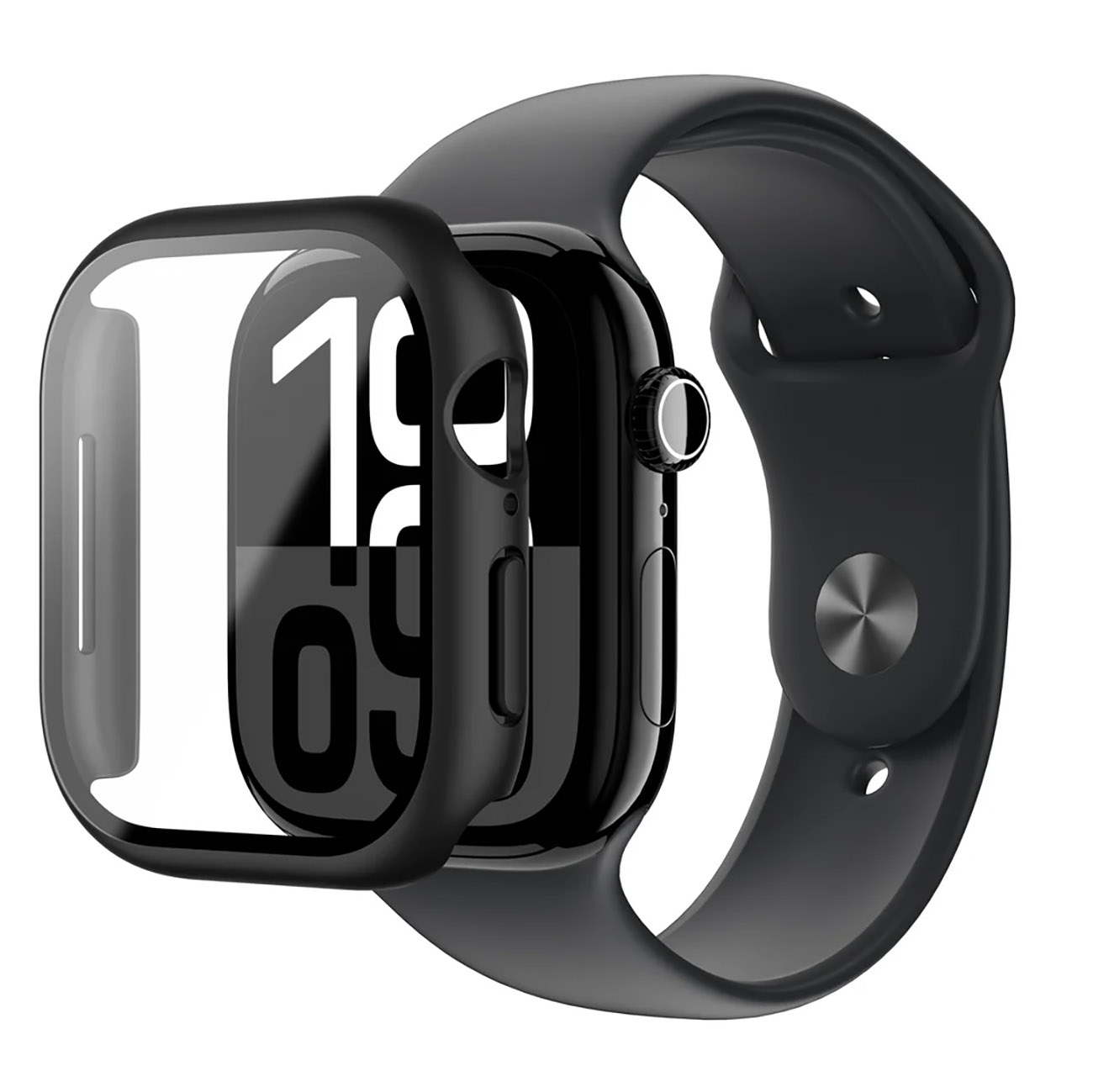 AmazingThing Radix Black Case + Protector for Apple Watch 10 / Size 42 / Drop & Scratch Resistant