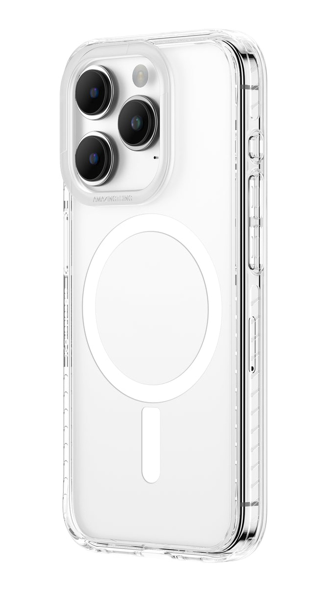 AmazingThing Titan Pro Case for iPhone 15 Pro / Supports MagSafe / Drop-resistant / Clear