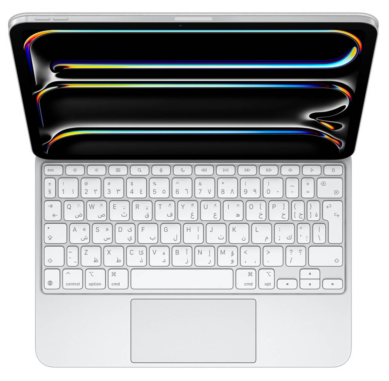 Apple Magic Keyboard for iPad Pro M4 Size 11 inch 2024 / With Trackpad / Arabic & English / White