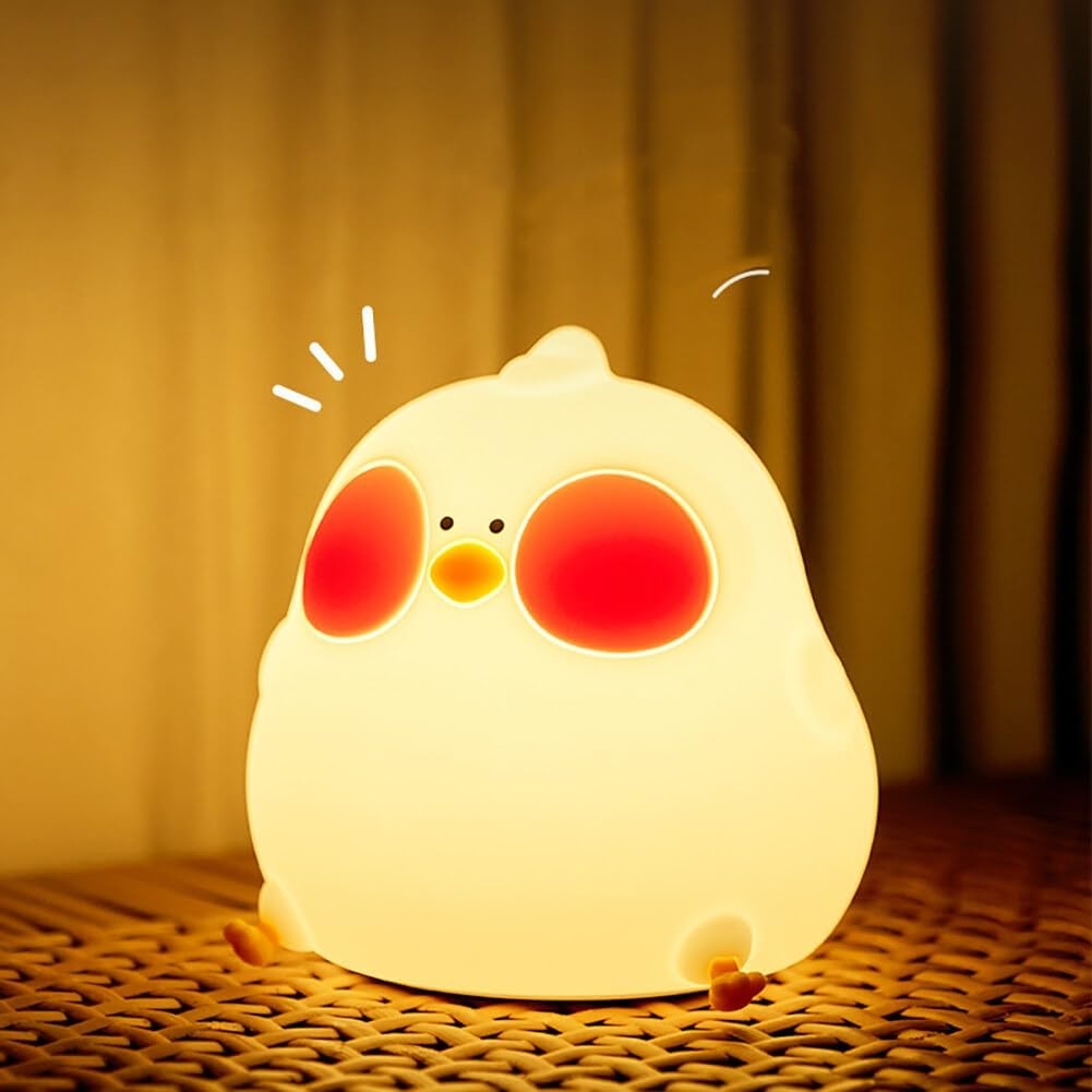 Cute Chicken Light / Made of Soft Silicone / Squeezable & Soft / With a Remote Control