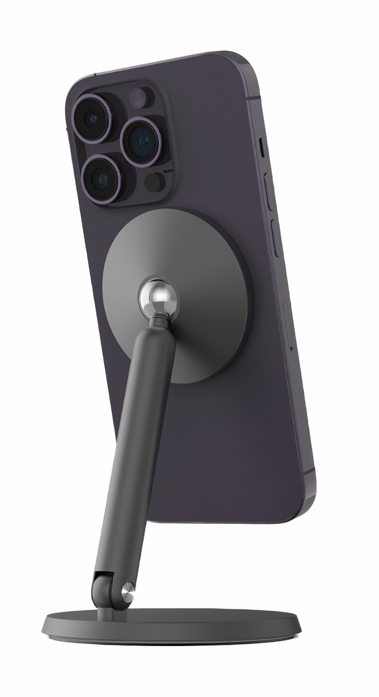 Magnetic Phone Stand / Supports MagSafe / Strong & Rotatable / Gray