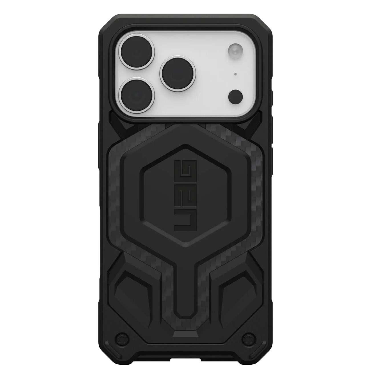 UAG Monarch Pro Case for iPhone 17 Pro / MagSafe / Drop-Resistant / Black Carbon Fiber