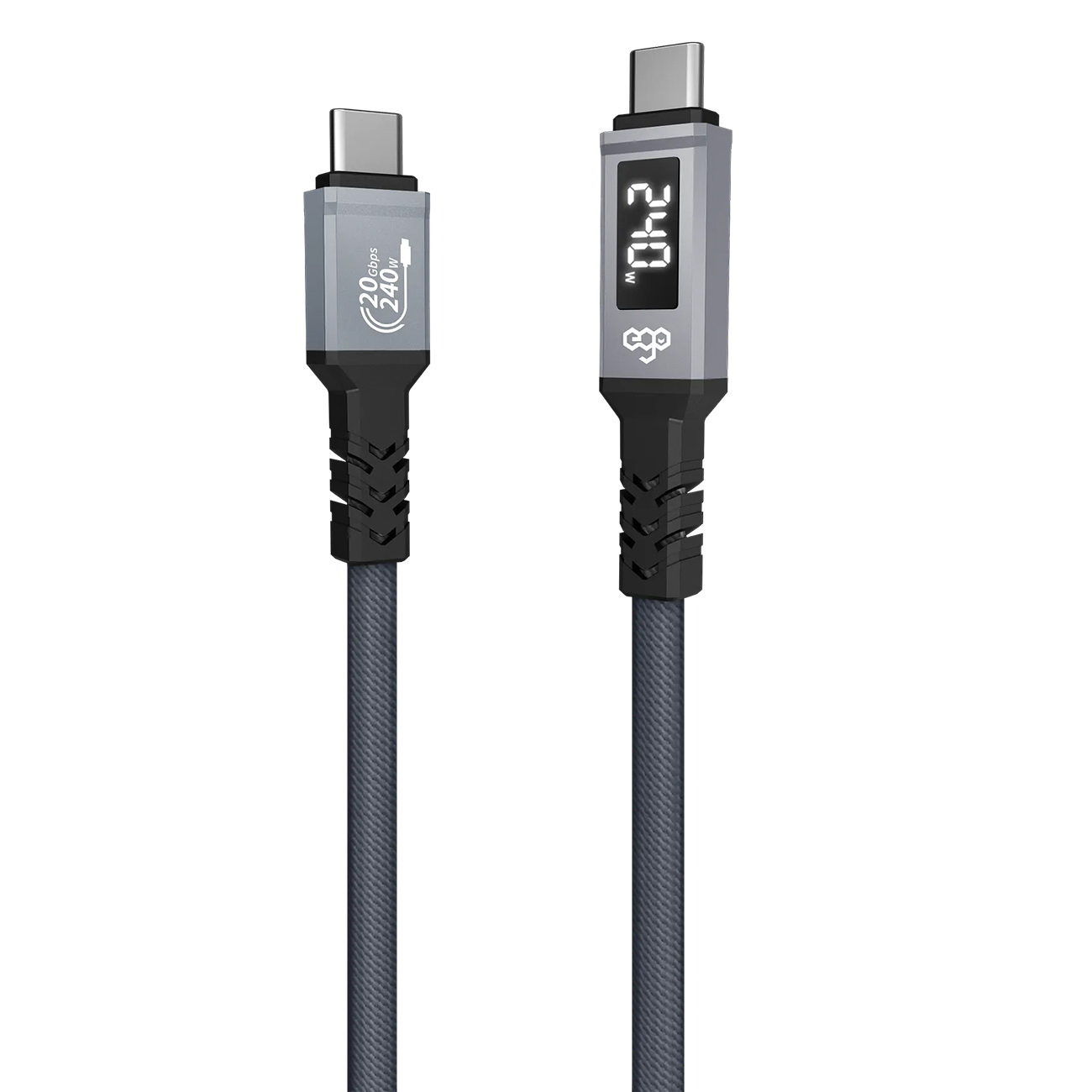 EGO Magnetic Cable / Type-C to Type-C / Fast Charging / 240W Power / Built-in Display / 0.5 Meter