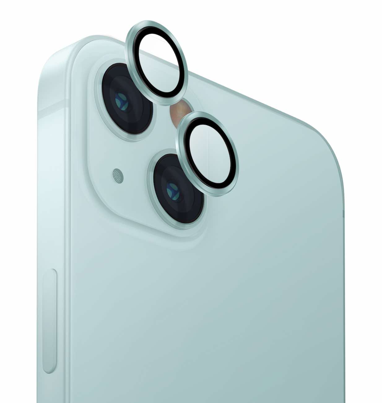 UNIQ Optix Lenses for iPhone 15 and 15 Plus Camera Protection / High Clarity / Cool Mint