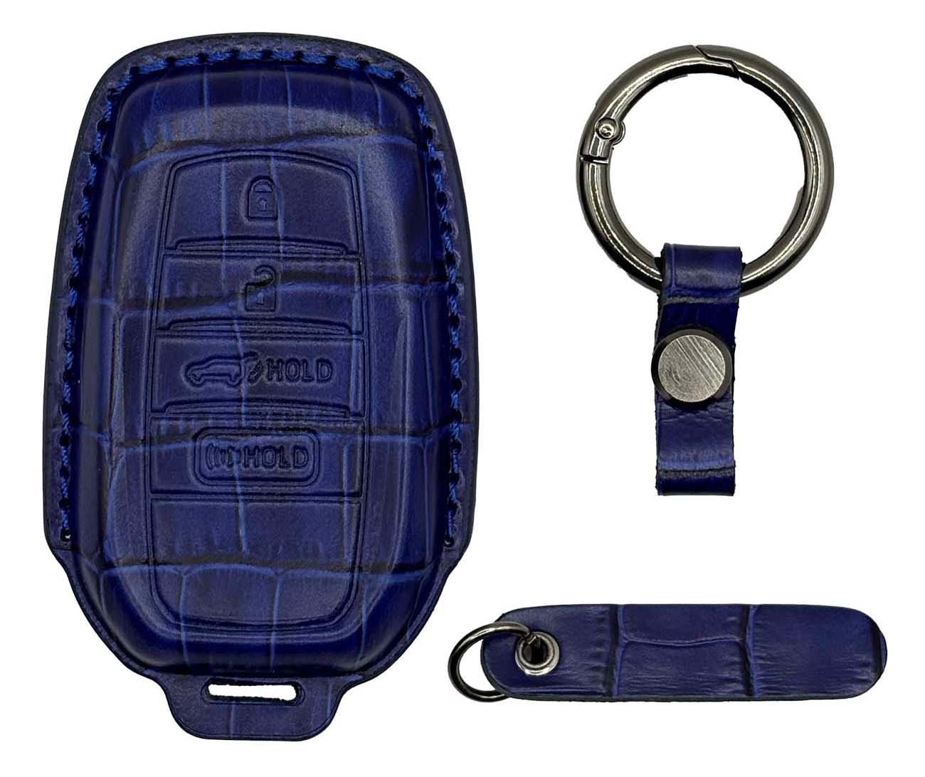 Clava Land Cruiser Car Key Fob for 2022–2025 Models / Premium Leather / Navy Blue
