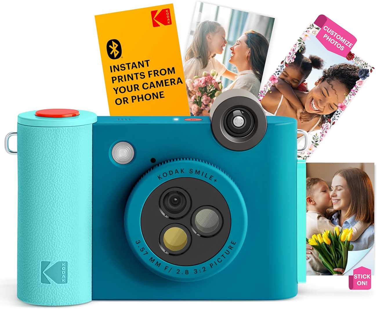 Kodak Smile Plus Instant Camera / Camera + Printer / Phone Control / 2x3 inch Paper / Blue