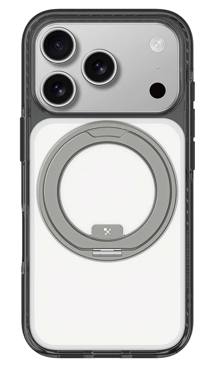 AmazingThing Titan Pro Case for iPhone 17 Pro / Built-in Grip / Drop-Resistant / Clear Grey