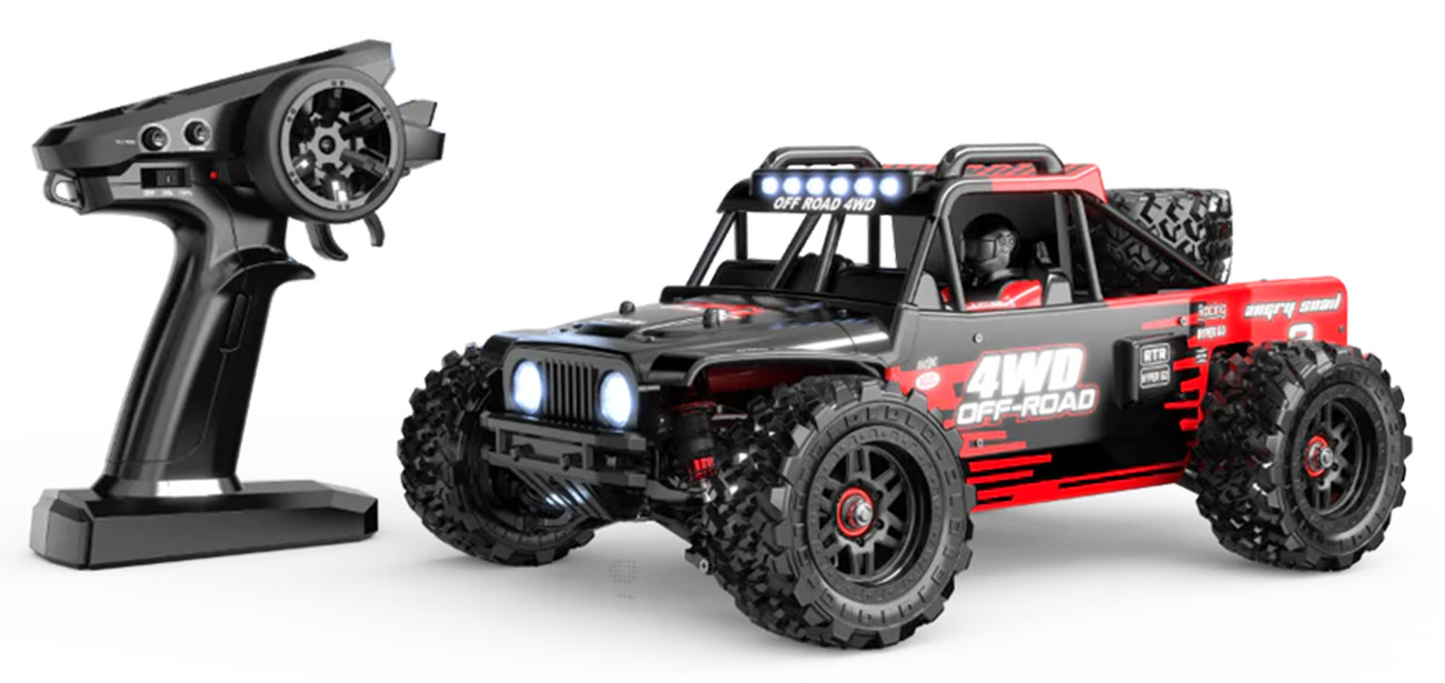 Hyper Go 14209 Electric Car / Remote Controlled / Battery-Powered / Shock-Resistant / Red & Black