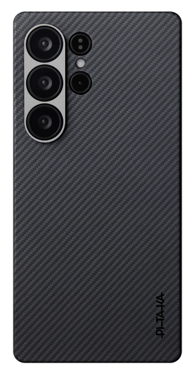 PITAKA MagEZ Case for Galaxy S25 Ultra / Carbon Fiber / Slim & Lightweight / MagSafe / Black