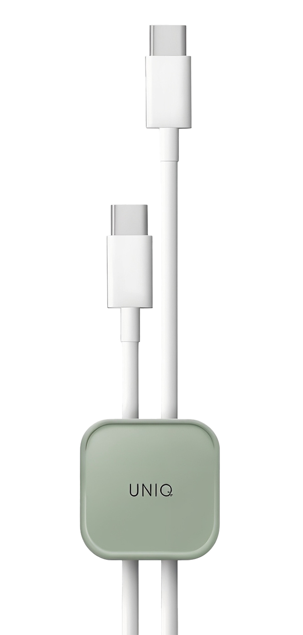 UNIQ Adhesive Cable Organizer / Practical Design / Holds 2 Cables / 8 Pieces / Green