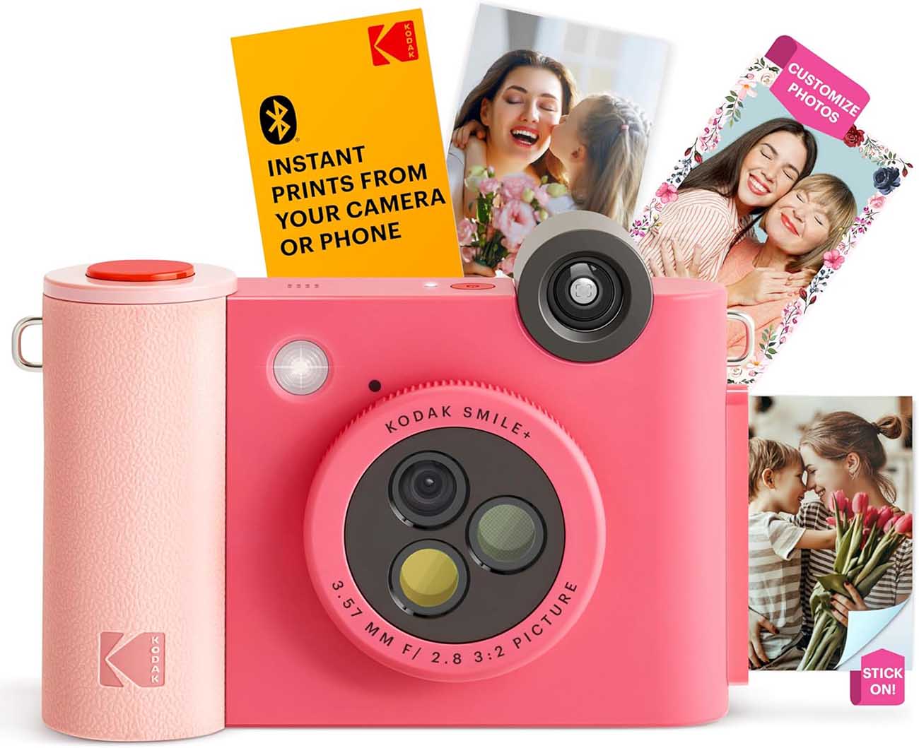Kodak Smile Plus Instant Camera / Camera + Printer / Phone Control / 2x3 inch Paper / Pink