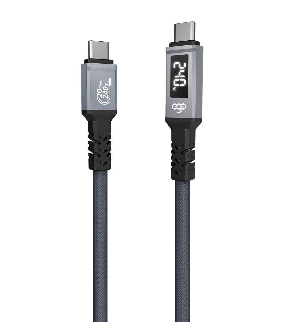 EGO Magnetic Cable / Type-C to Type-C / Fast Charging / 240W Power / Built-in Display / 1.2 Meter