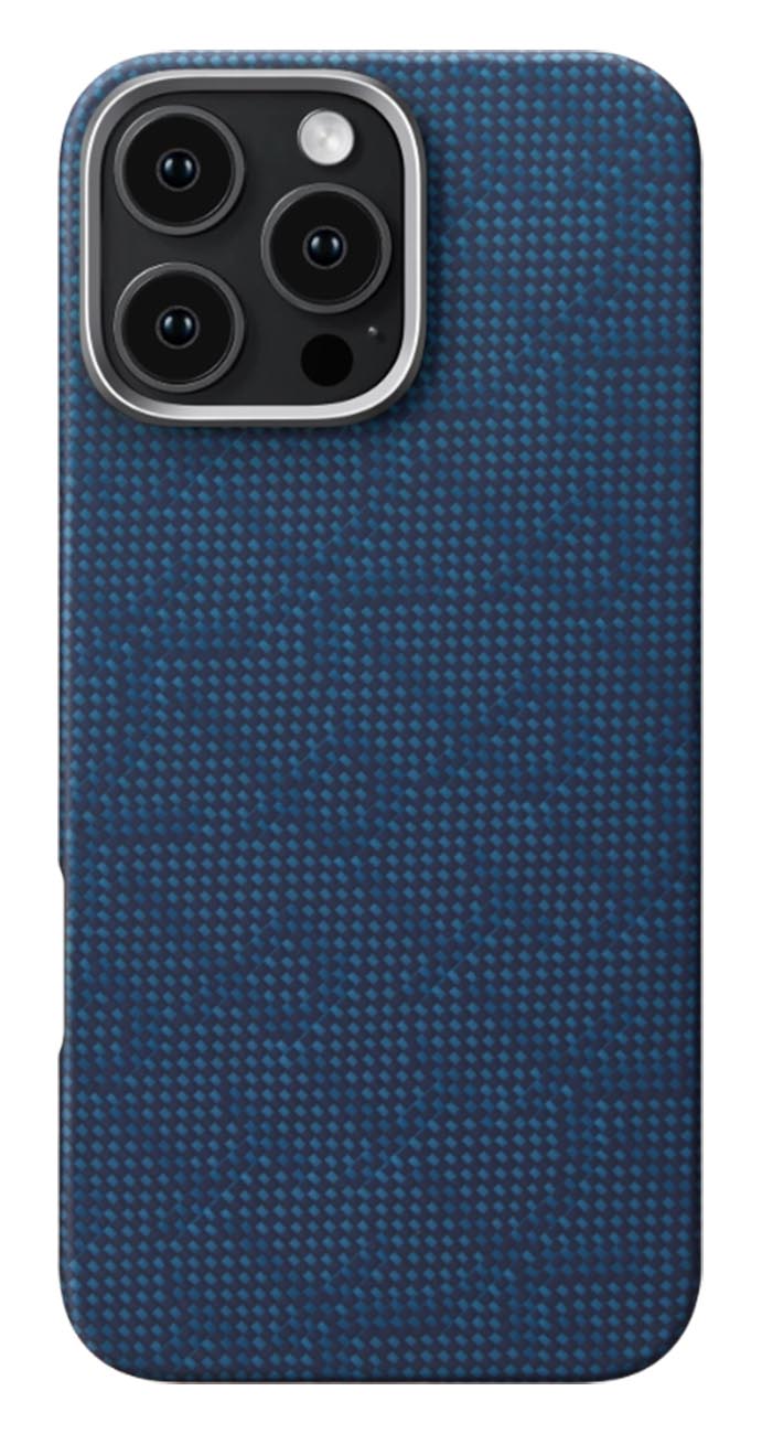 PITAKA Case for iPhone 16 Pro / Carbon Fiber / Support MagSafe / Slim &amp; Lightweight / Navy Blue