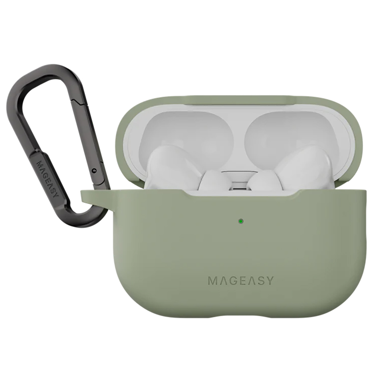 Mageasy Case for Apple AirPods Pro 1 & 2 / Elegant Design / Drop Protection / Desert Green