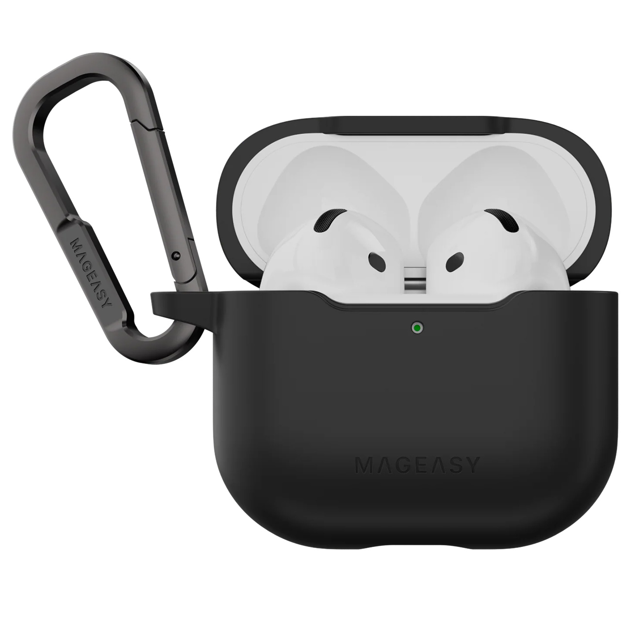 Mageasy Case for Apple AirPods 4 / Elegant Design / Drop Protection / Black