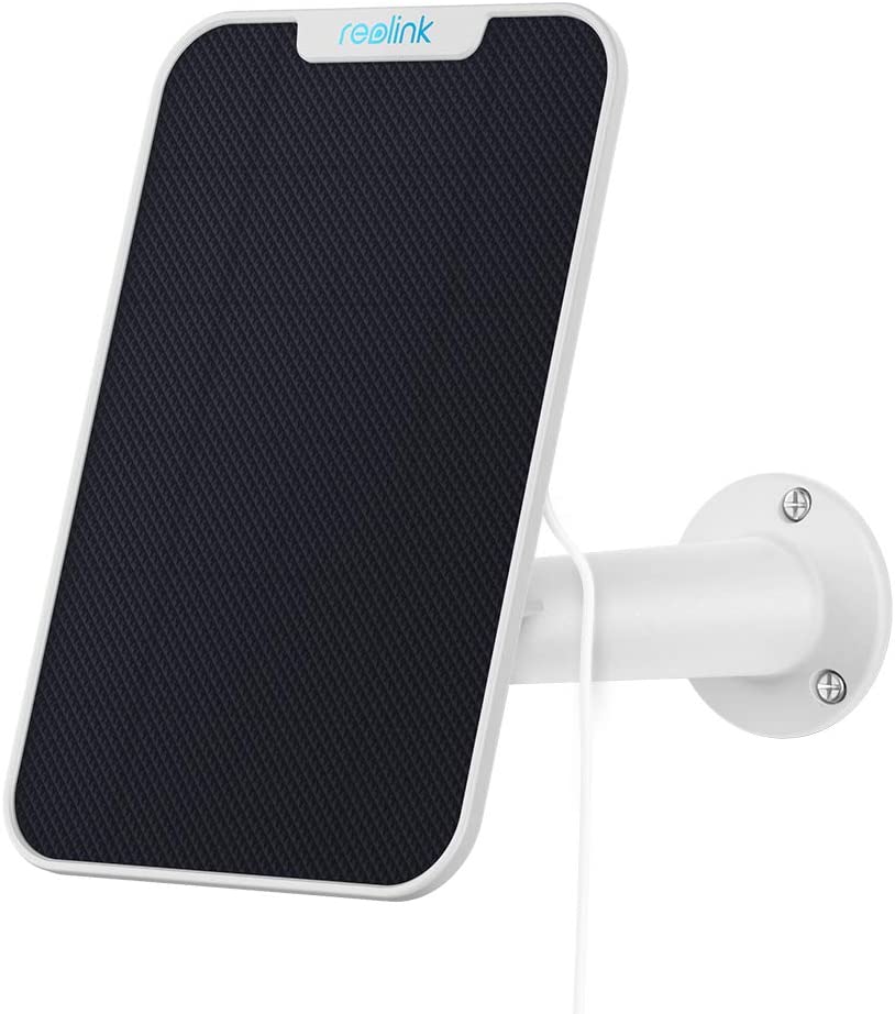 Reolink Solar Panel 2 producing power to charge the security camera – White