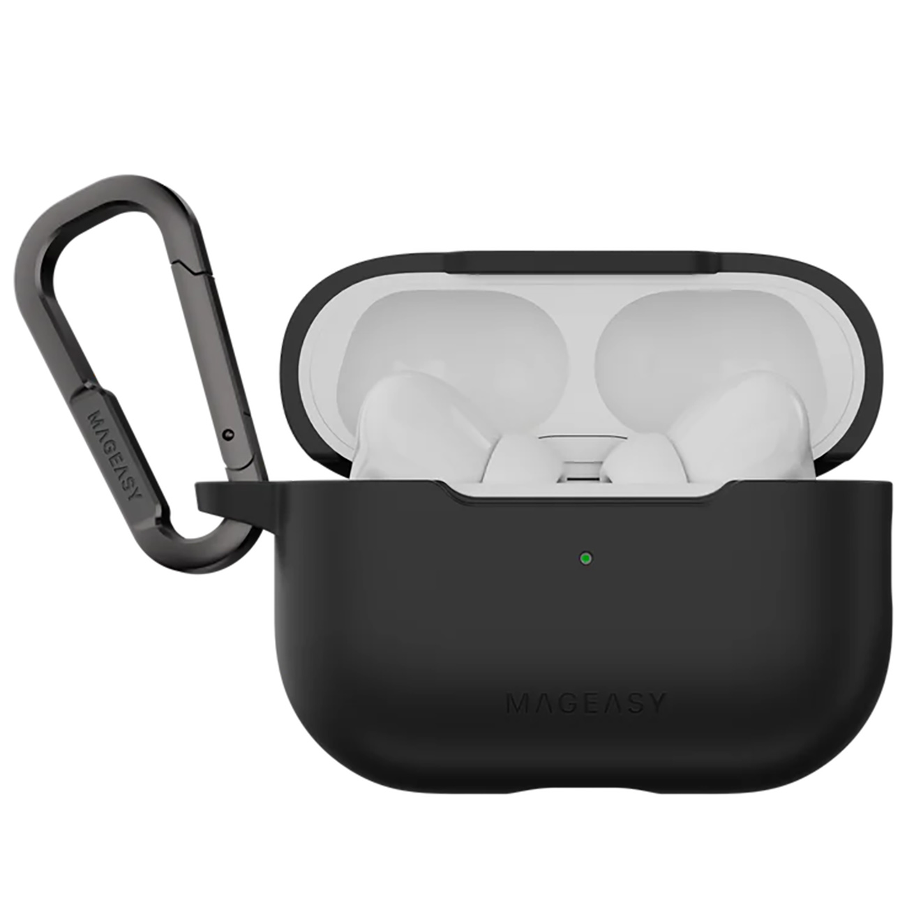 Mageasy Case for Apple AirPods Pro 1 & 2 / Elegant Design / Drop Protection / Black