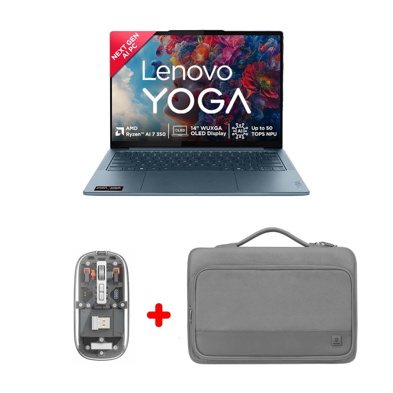 Bundle / Lenovo Yoga Slim 7 Laptop + WiWU Crystal Mouse + 14 inch Bag