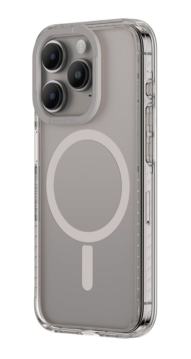 AmazingThing Titan Pro Case for iPhone 15 Pro / Supports MagSafe / Drop-resistant / Gray