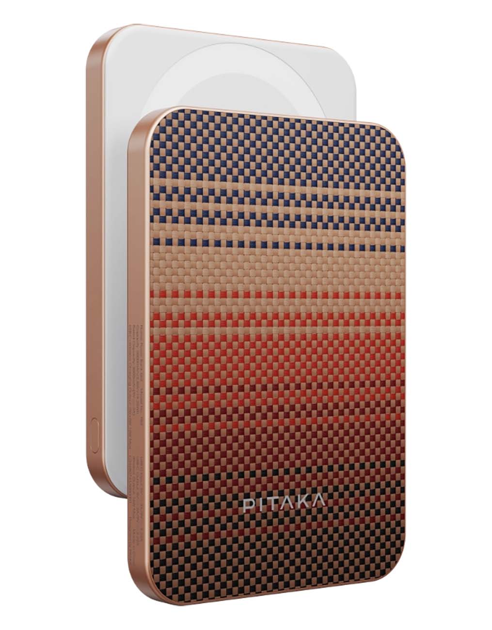 PITAKA Magnetic Power Bank / 5000mAh Capacity / 15W Power / Slim Design / Sunset