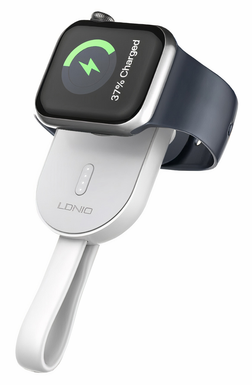 LDNIO Apple Watch Wireless Charger / Built-in Type-C Cable / 1200 mAh